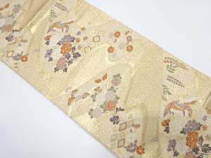 流水に鳳凰・松竹梅模様織り出し袋帯